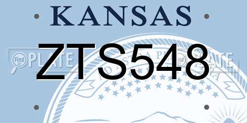 ZTS548 Kansas License Plate
