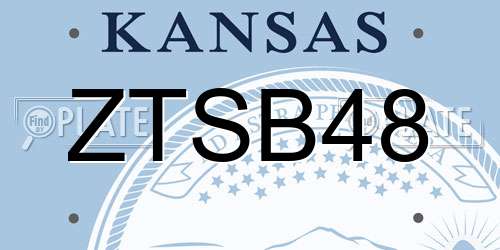 ZTSB48 Kansas License Plate