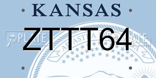 ZTTT64 Kansas License Plate