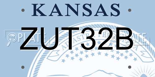ZUT32B Kansas License Plate