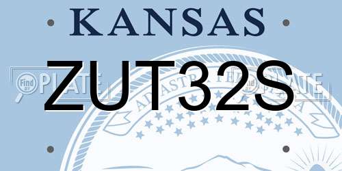 ZUT32S Kansas License Plate