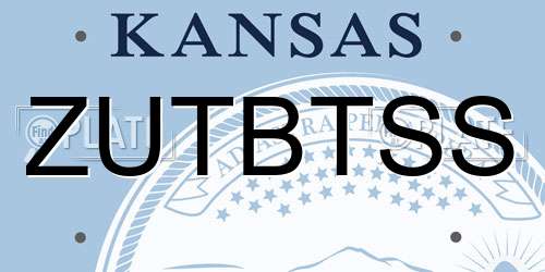 ZUTBTSS Kansas License Plate