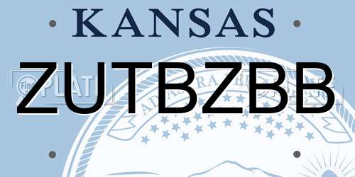 ZUTBZBB Kansas License Plate