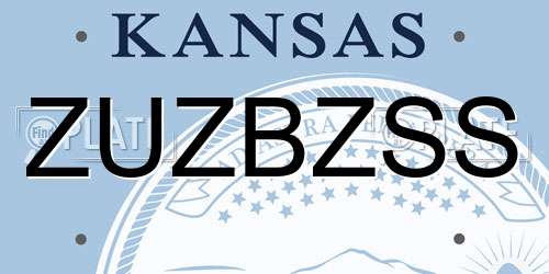 ZUZBZSS Kansas License Plate