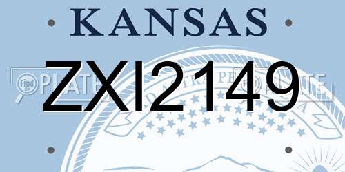ZXI2149 Kansas License Plate