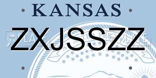 ZXJSSZZ Kansas License Plate