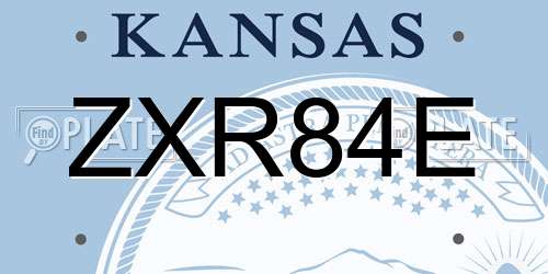 ZXR84E Kansas License Plate