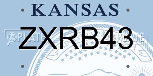 ZXRB43 Kansas License Plate