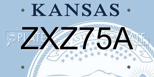 ZXZ75A Kansas License Plate