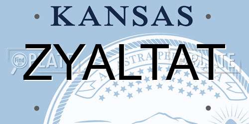 ZYALTAT Kansas License Plate