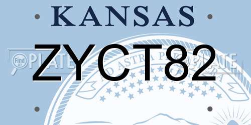 ZYCT82 Kansas License Plate