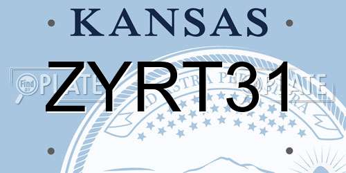 ZYRT31 Kansas License Plate