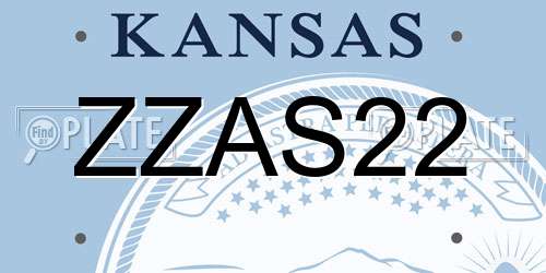 ZZAS22 Kansas License Plate