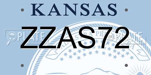 ZZAS72 Kansas License Plate