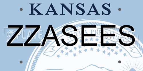 ZZASEES Kansas License Plate