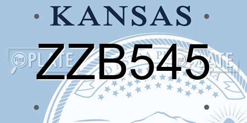 ZZB545 Kansas License Plate