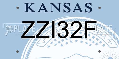 ZZI32F Kansas License Plate