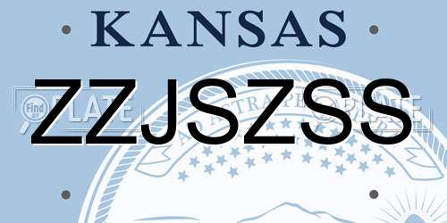 ZZJSZSS Kansas License Plate