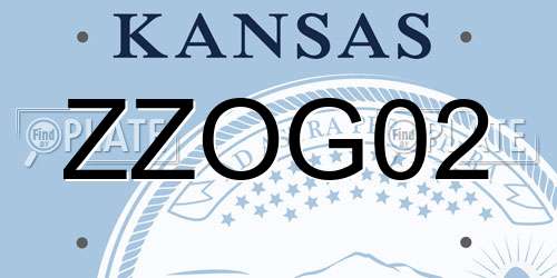 ZZOG02 Kansas License Plate