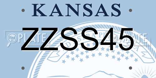 ZZSS45 Kansas License Plate