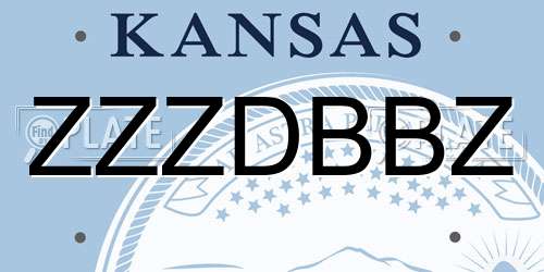 ZZZDBBZ Kansas License Plate