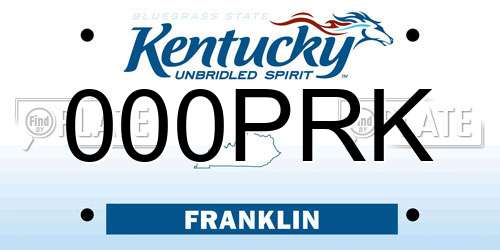 000PRK Kentucky License Plate
