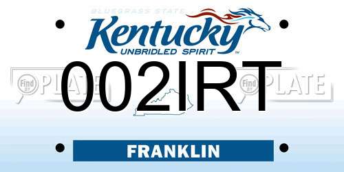 002IRT Kentucky License Plate