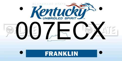 007ECX Kentucky License Plate