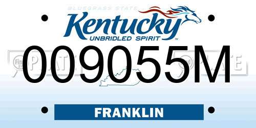 009055M Kentucky License Plate