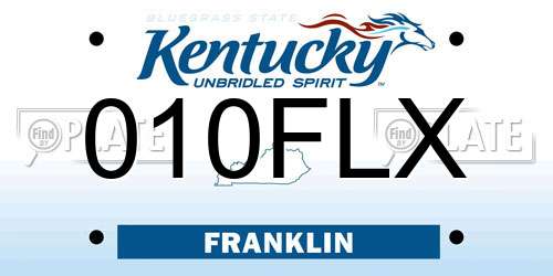 010FLX Kentucky License Plate