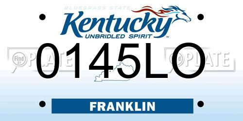 0145LO Kentucky License Plate