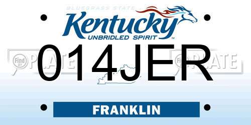014JER Kentucky License Plate
