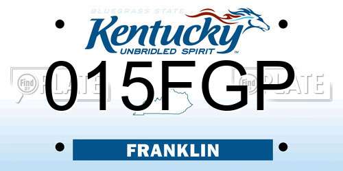 015FGP Kentucky License Plate
