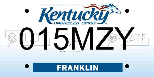 015MZY Kentucky License Plate