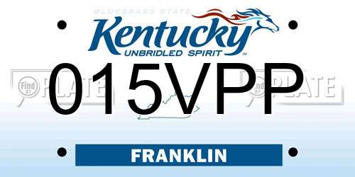 015VPP Kentucky License Plate