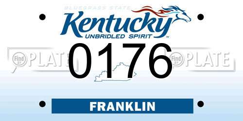0176 Kentucky License Plate