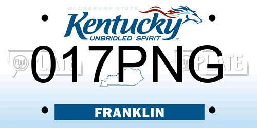 017PNG Kentucky License Plate