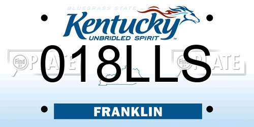 018LLS Kentucky License Plate