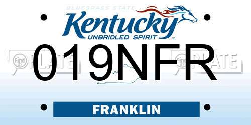 019NFR Kentucky License Plate