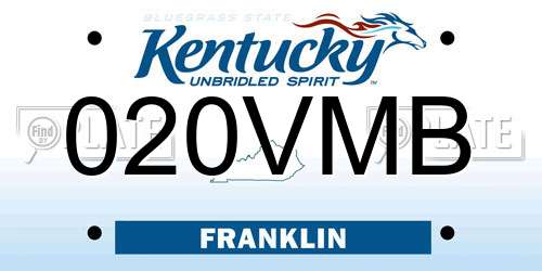 020VMB Kentucky License Plate