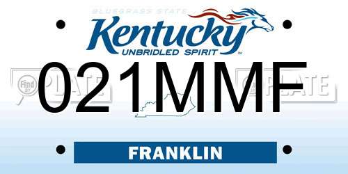 021MMF Kentucky License Plate