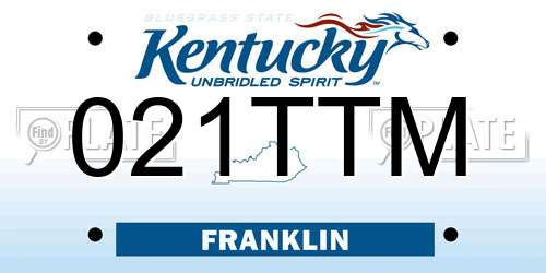 021TTM Kentucky License Plate
