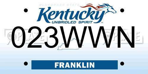 023WWN Kentucky License Plate
