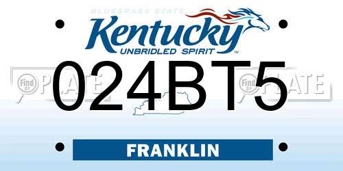 024BT5 Kentucky License Plate