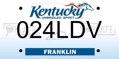 024LDV Kentucky License Plate
