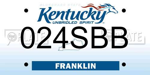 024SBB Kentucky License Plate