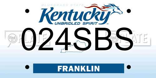 024SBS Kentucky License Plate