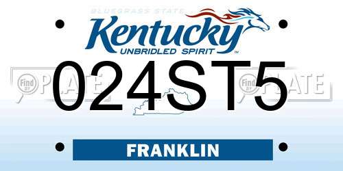024ST5 Kentucky License Plate