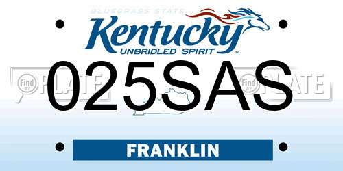 025SAS Kentucky License Plate