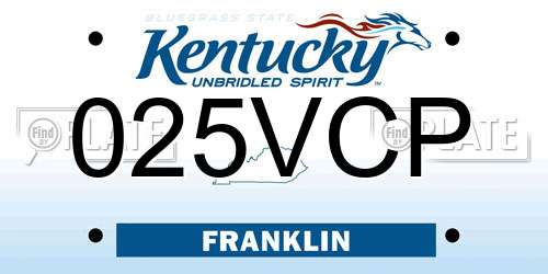 025VCP Kentucky License Plate